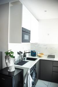 A kitchen or kitchenette at Sparrow Flat Old Town Apartment