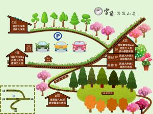 a city map with cars and houses illustration at Top Cloud Villa in Renai