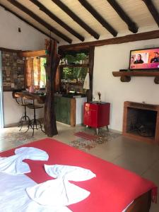 טלויזיה ו/או מרכז בידור ב-Pousada Villa Cachoeira