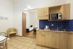 Kuchyň nebo kuchyňský kout v ubytování GuestHouse Lugano Center by LR