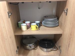 Kuchyň nebo kuchyňský kout v ubytování Guesthouse BATU