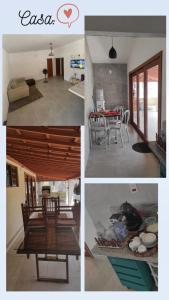 4 fotos de una sala de estar y un comedor en CASA pRAIA NATAL RIO GRANDE DO NORTE, en Porto Alegre