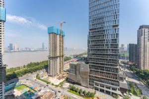 Nespecifikovaný výhled na destinaci Hankou nebo výhled na město při pohledu z apartmánu