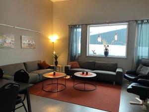 Posezení v ubytování Fjellfolkets Hus