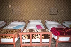 Wadi Rum Moon Camp房間的床