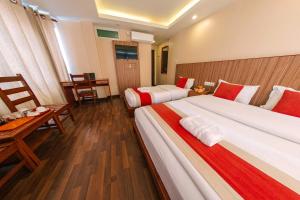 Voodi või voodid majutusasutuse Hotel Chhimeki toas