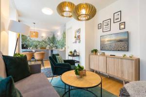 Posezení v ubytování Quartier am Kurpark, App 12 Gartenhaus