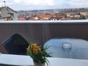 Balkón nebo terasa v ubytování Apartman_Park