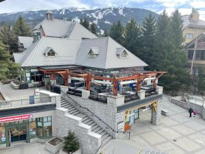 an overhead view of a building with a roof at Whistler Village Centre by LaTour Hotels and Resorts in Whistler