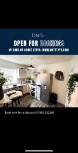 an advertisement for a open for bookkinggifts at Gillingham Centre Modern Apartment in Gillingham