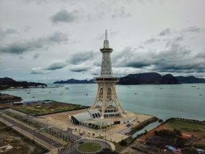 an aerial view of the eiffel tower at We Hotel Langkawi in Kuah