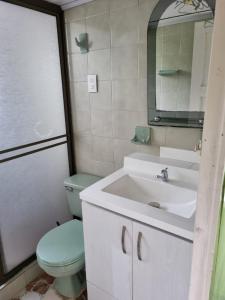 Koupelna v ubytování Cabañas 4 Caminos