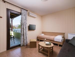 TV a/nebo společenská místnost v ubytování Idi Hotel