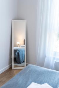 Posteľ alebo postele v izbe v ubytovaní Apartamenty Przy IV Śluzie - LUX 50m2