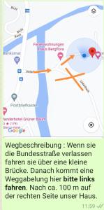 巴赫的住宿－Haus Maria Larcher，显示游泳运动员位置的地图