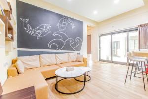 Χώρος καθιστικού στο WOW Penghu Homestay