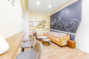 Χώρος καθιστικού στο WOW Penghu Homestay