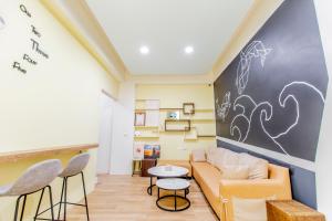 Χώρος καθιστικού στο WOW Penghu Homestay