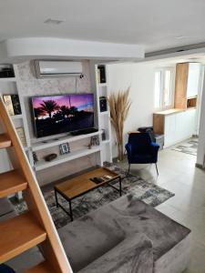 TV a/nebo společenská místnost v ubytování Sea side apartment