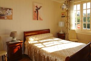 Ένα ή περισσότερα κρεβάτια σε δωμάτιο στο Holiday Home in Kersiny with Sea Views