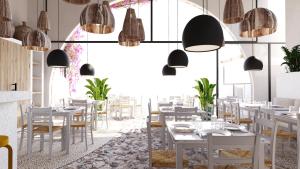 Restaurace v ubytování Delfini Beach Hotel & Suites