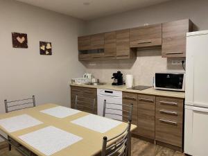 Kuchyň nebo kuchyňský kout v ubytování Tina Apartman