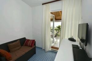 Televízia a/alebo spoločenská miestnosť v ubytovaní Apartman Zora