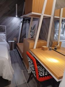 Postel nebo postele na pokoji v ubytování Sroom Apartment