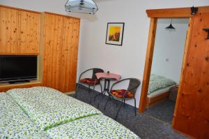 Postel nebo postele na pokoji v ubytování Haus Dachstein Schnitzer