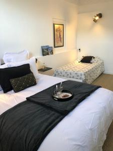 Postel nebo postele na pokoji v ubytování Appartement hyper centre Perros-Guirec