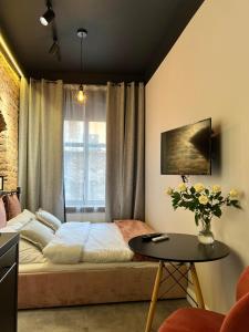 Posedenie v ubytovaní Pudrowy Apartament OLD TOWN design