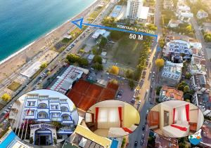 an overhead view of a city with a street at BODENSEE HOTEL in Antalya