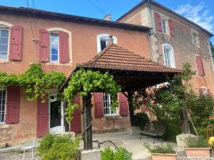 a house with a gazebo in front of it at Chateau de Vaugelas - Charmant domaine près de Valence in Alixan +23 photos