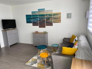 TV a/nebo společenská místnost v ubytování ESCAPADE FAMILIALE A LA MER