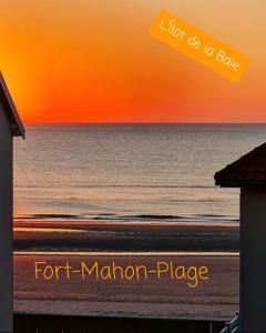 a picture of the ocean with the words hot be lb bakevent nation place at L Îlot de la Baie, super studio 4p face à la mer, parking gratuit, wifi, classé 2 étoiles à Fort Mahon Plage, Baie de Somme in Fort-Mahon-Plage