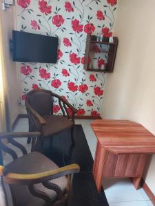 TV a/nebo společenská místnost v ubytování SkylineInn Hotel