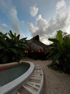 Bazén v ubytování Luhme Tulum Hostel - Free Bike & Free Cenote Access nebo v jeho okolí