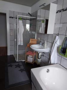 Koupelna v ubytování Apartment Dietze