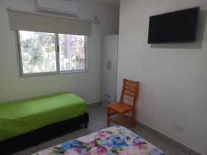 Tempat tidur dalam kamar di Casa quinta duplex Tortuguitas