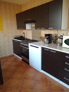 A kitchen or kitchenette at Apartament na kurzej stopce