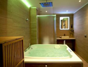 a large bathroom with a tub and a shower at Caballero Errante in Madrid +56 photos