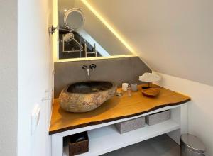 Kuchyň nebo kuchyňský kout v ubytování Ferienwohnung Wattteufel + 37 fotografií