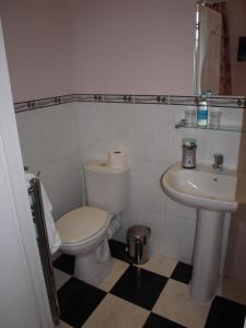 a bathroom with a toilet and a sink at Manor Inn Galmpton in Brixham