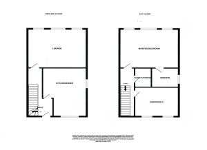 a floor plan of two sections of a house at Ravenscliffe Lodge in Douglas
