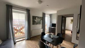 Posezení v ubytování Prywatne apartamenty z widokiem na Port lub Zamek Krzyżacki