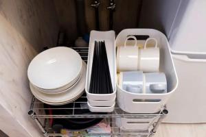 a white toilet sitting on a shelf in a refrigerator at Ōgi-en building 3 - Vacation STAY 12594 in Tokyo