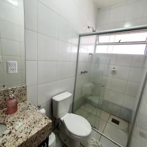 Koupelna v ubytování MARESIAS306, AP SIMPÁTICO E ACOLHEDOR, LOCALIZAÇÃO PRIVILEGIADA na PRAIA DO CASSINO