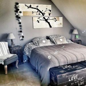 Postel nebo postele na pokoji v ubytování B&B Chez Séverine