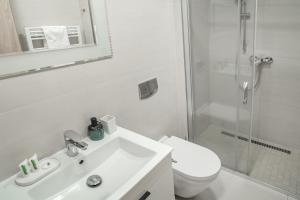 Koupelna v ubytování Hotel Smrž