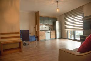 Kuchyň nebo kuchyňský kout v ubytování Ceneviz Suit Hotel